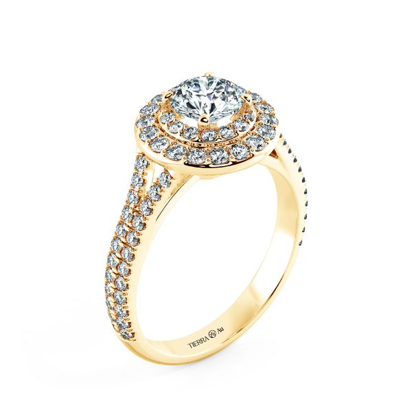 Circle Double Halo Engagement Ring NCH2301 4