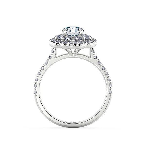 Floral Double Halo Engagement Ring NCH2304 5
