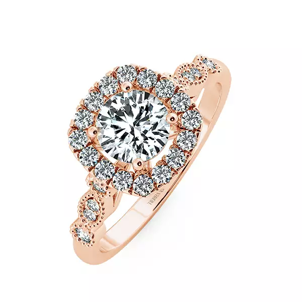 Halo Cushion Engagement Ring with Eternity Band NCH2401 3