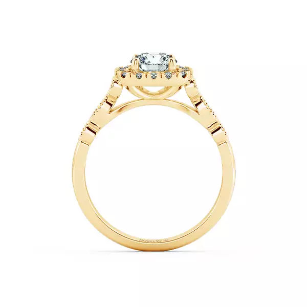 Halo Cushion Engagement Ring with Eternity Band NCH2401 5