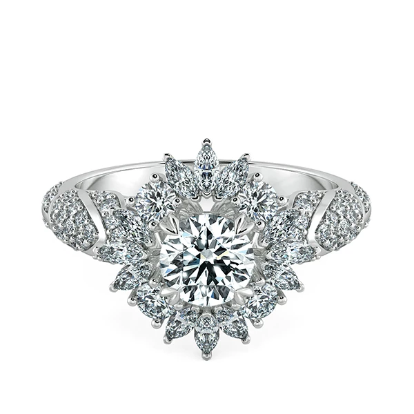 Nhẫn kim cương Fancy Halo Floral NKC2501 1