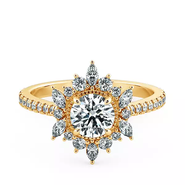 Nhẫn kim cương Fancy Marquise Halo NKC2509 1
