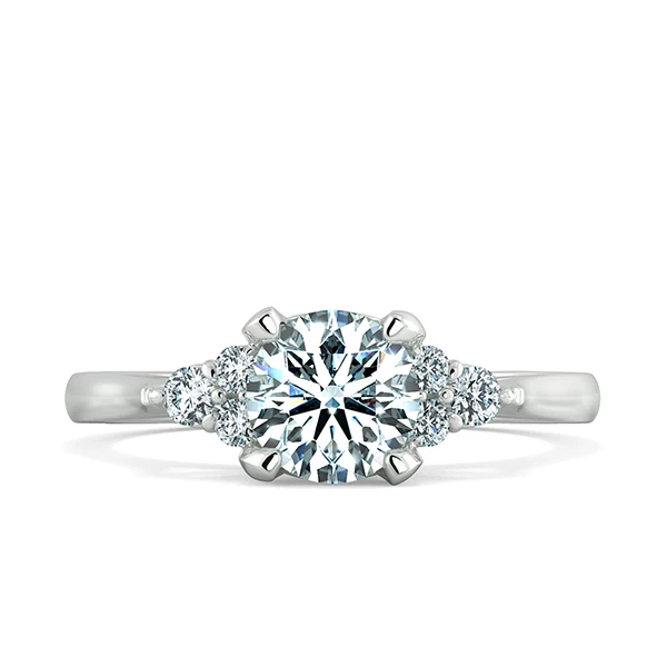 Nhẫn đính hôn kim cương Threestone Stella NCH3004 2