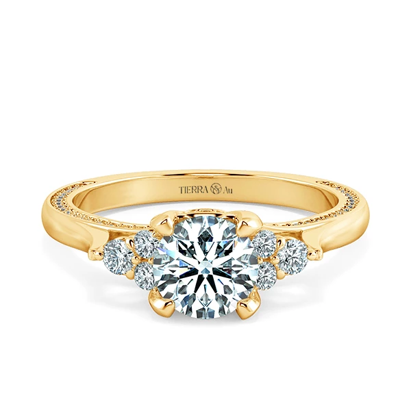 Nhẫn đính hôn kim cương Threestone Stella NCH3004 1