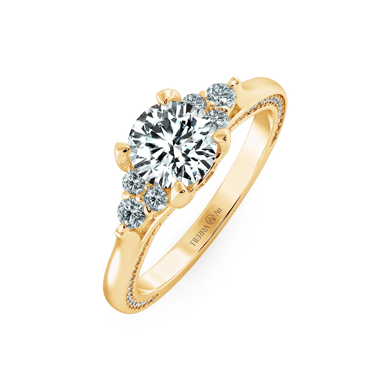 Nhẫn đính hôn kim cương Threestone Stella NCH3004 3