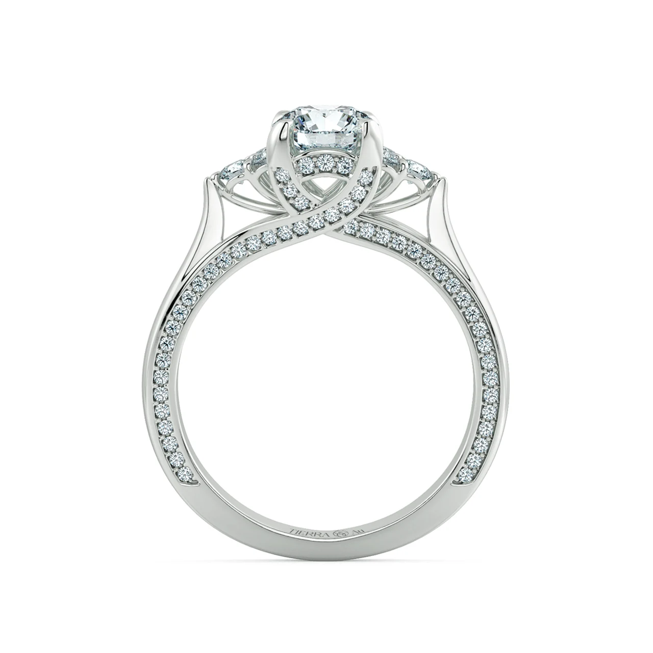 Nhẫn đính hôn kim cương Threestone Stella NCH3004 5