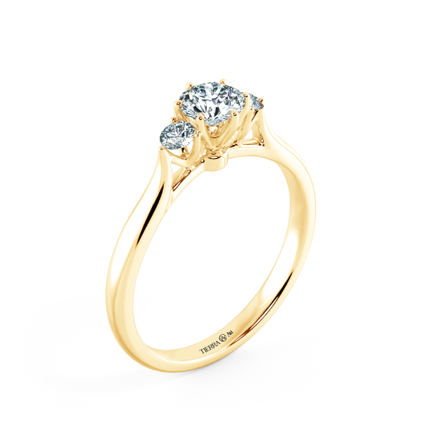 Classic Prong Threestone Engagement Ring NCH3105 4