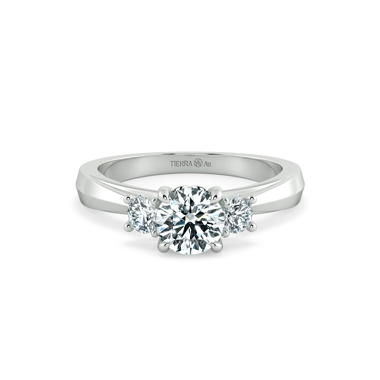 Nhẫn đính hôn kim cương Threestone Dulcia NCH3208 1