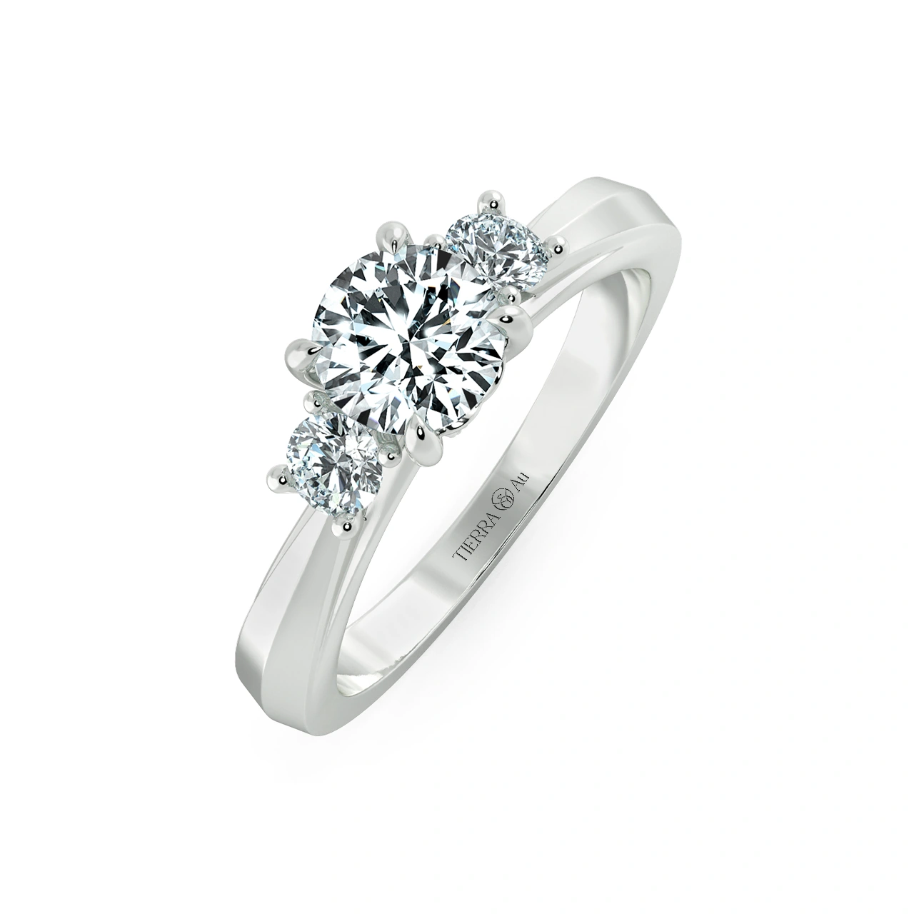 Nhẫn đính hôn kim cương Threestone Dulcia NCH3208 3