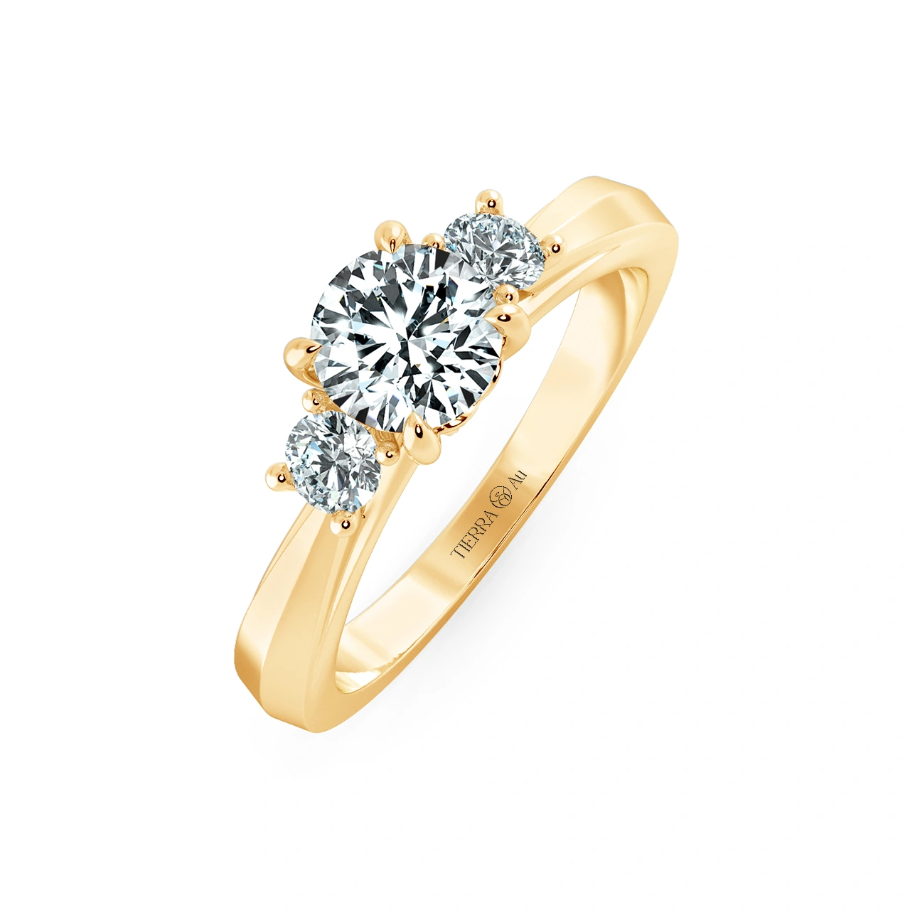 Nhẫn đính hôn kim cương Threestone Dulcia NCH3208 3