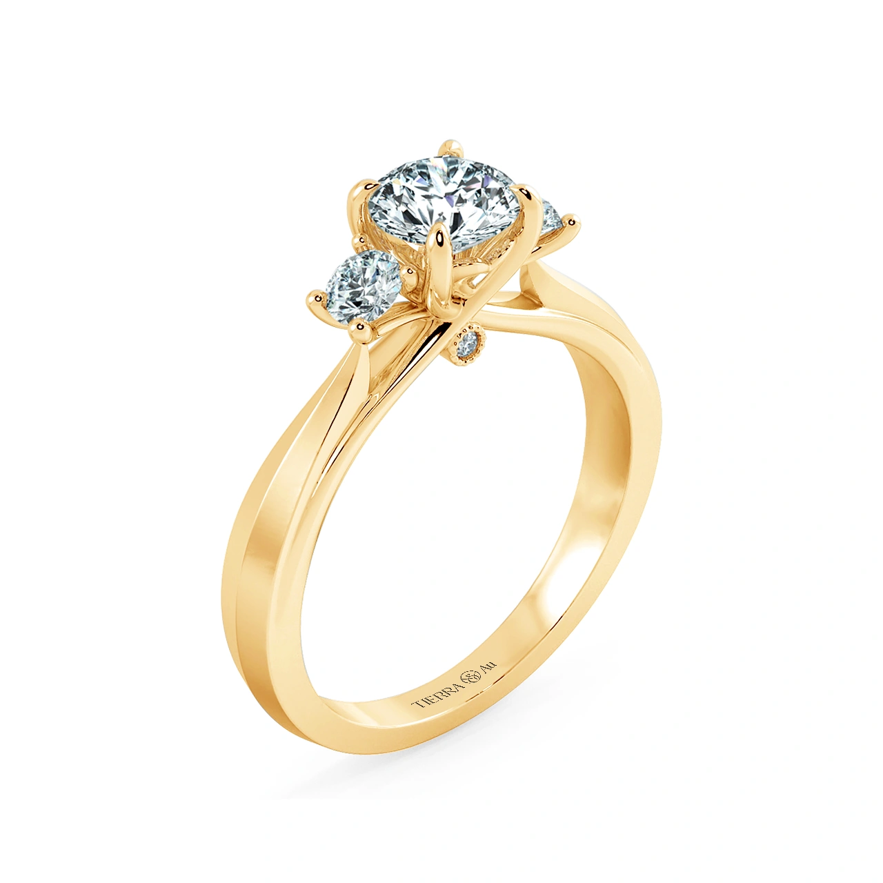 Nhẫn đính hôn kim cương Threestone Dulcia NCH3208 4