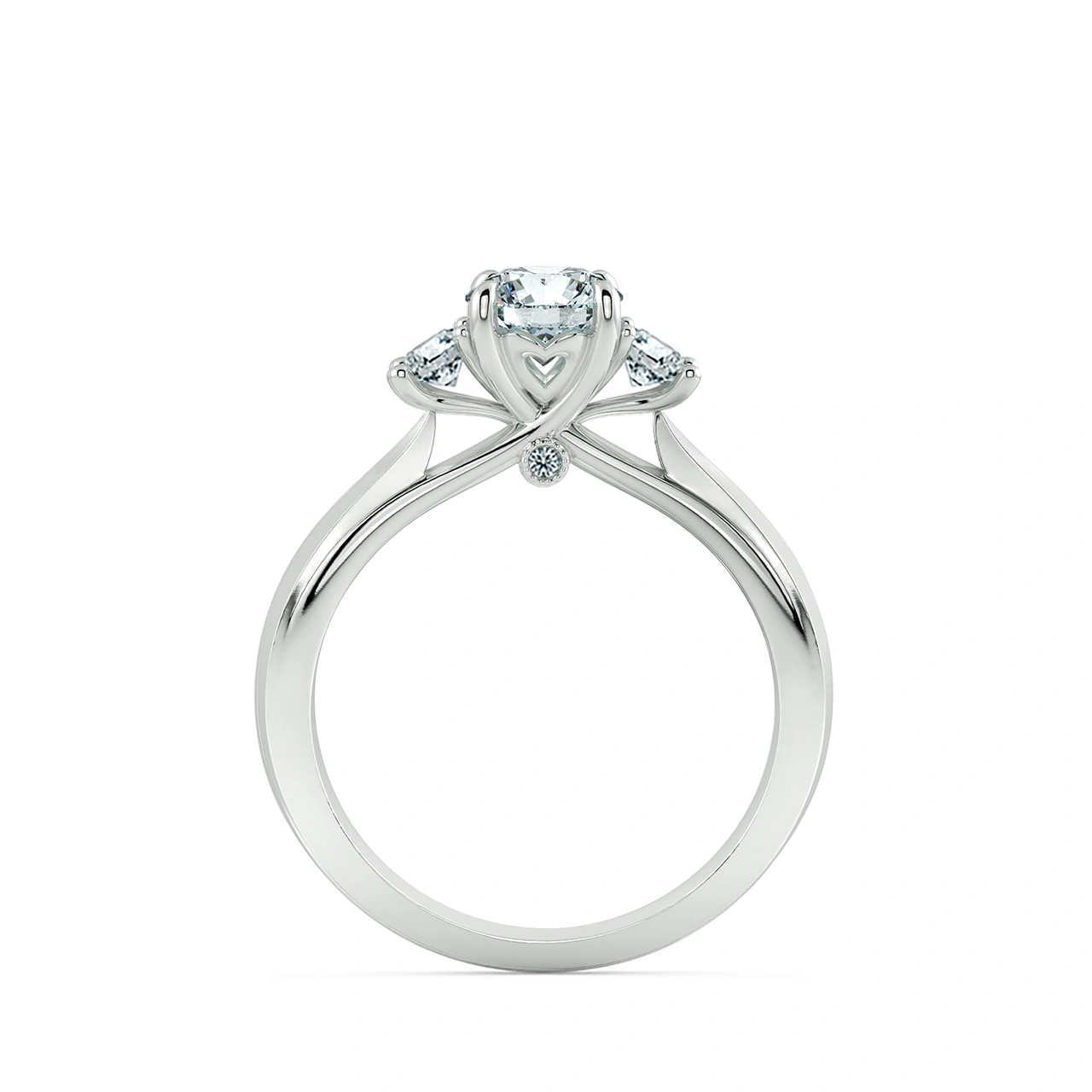 Nhẫn đính hôn kim cương Threestone Dulcia NCH3208 5