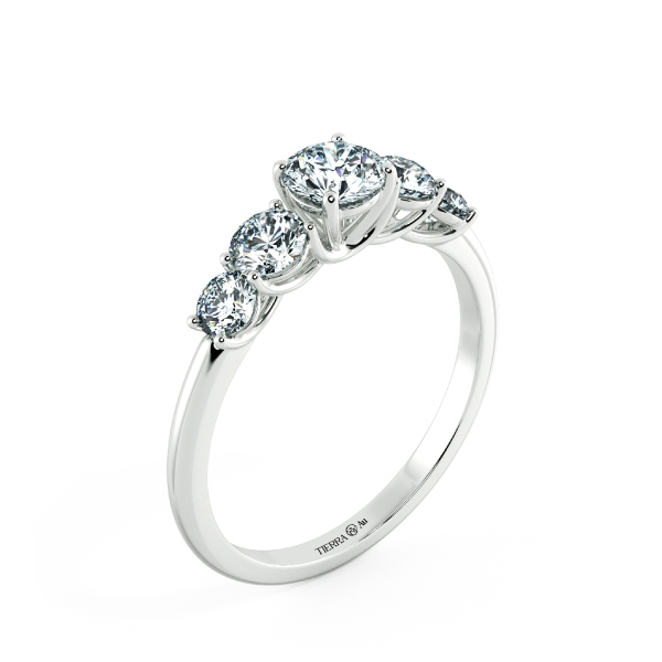 Nhẫn cầu hôn kim cương Fivestone dạng trellis NCH3302 4