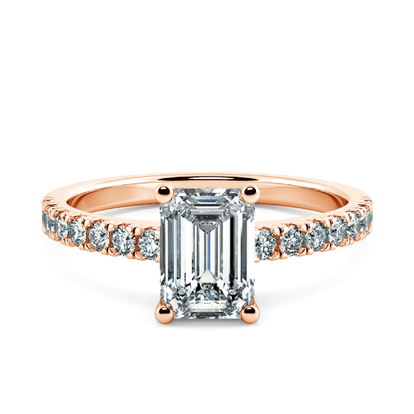Nhẫn cầu hôn kim cương Solitaire đai tấm NCH8201 1