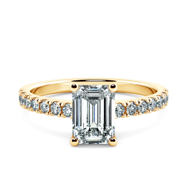 Nhẫn cầu hôn kim cương Solitaire đai tấm NCH8201 1
