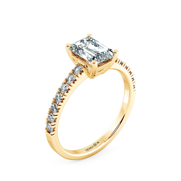 Nhẫn cầu hôn kim cương Solitaire đai tấm NCH8201 4