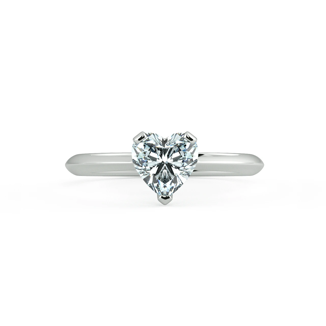 Solitaire Engagement Ring with Shiny Band NCH8401 2