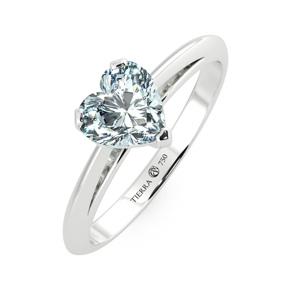 Solitaire Engagement Ring with Shiny Band NCH8401 3