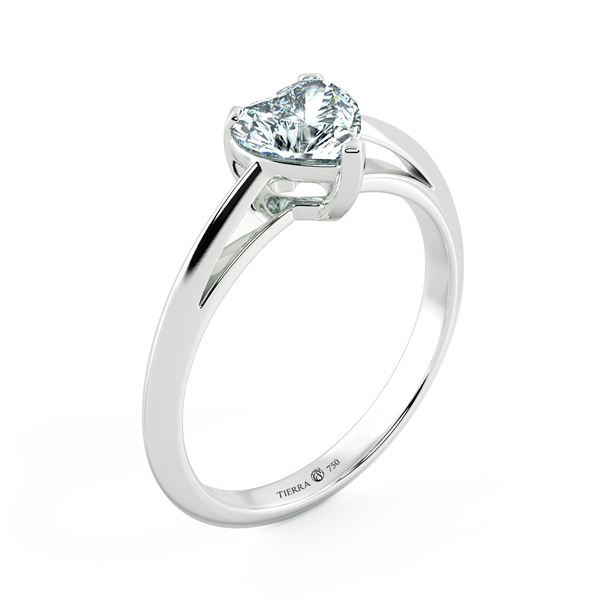 Solitaire Engagement Ring with Shiny Band NCH8401 4