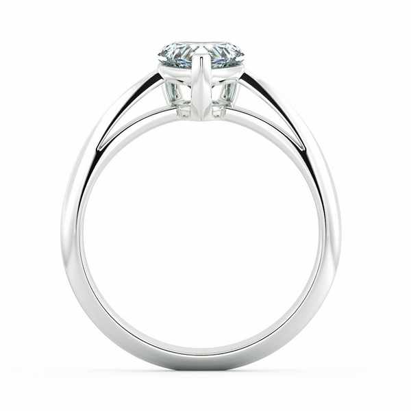 Solitaire Engagement Ring with Shiny Band NCH8401 5