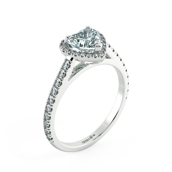 Halo Engagement Ring with Eternity Band NCH8402 4