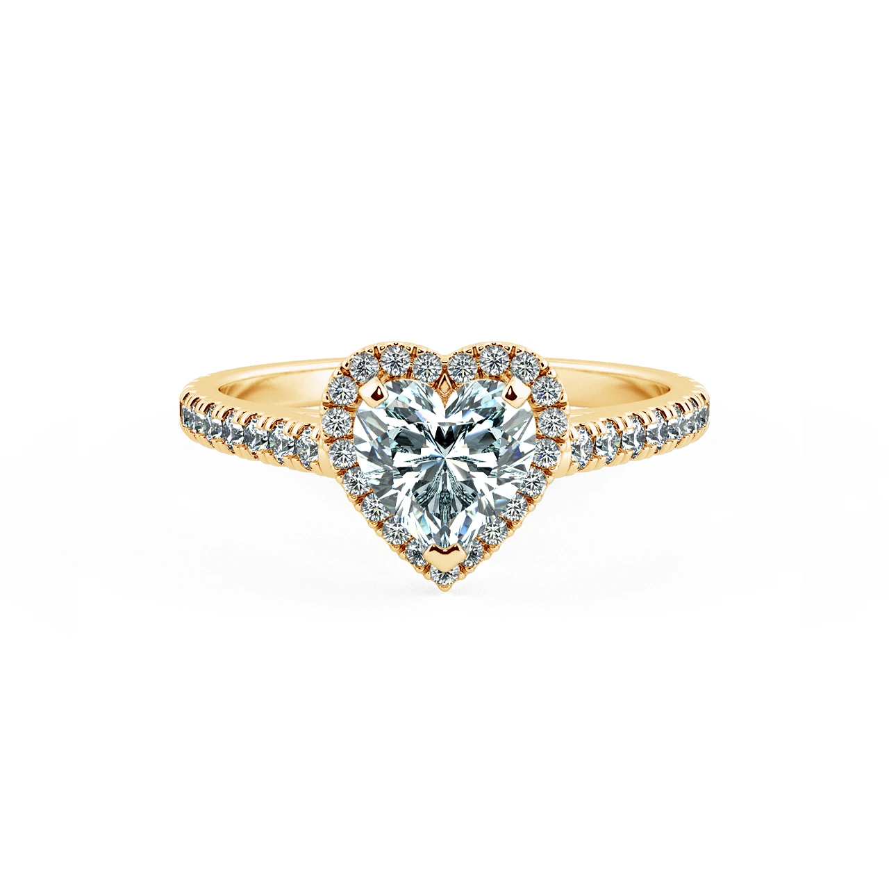 Halo Engagement Ring with Eternity Band NCH8402 1