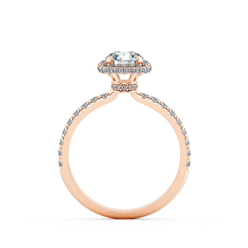 Halo Cushion Engagement Ring with Necklace NCH2009 5