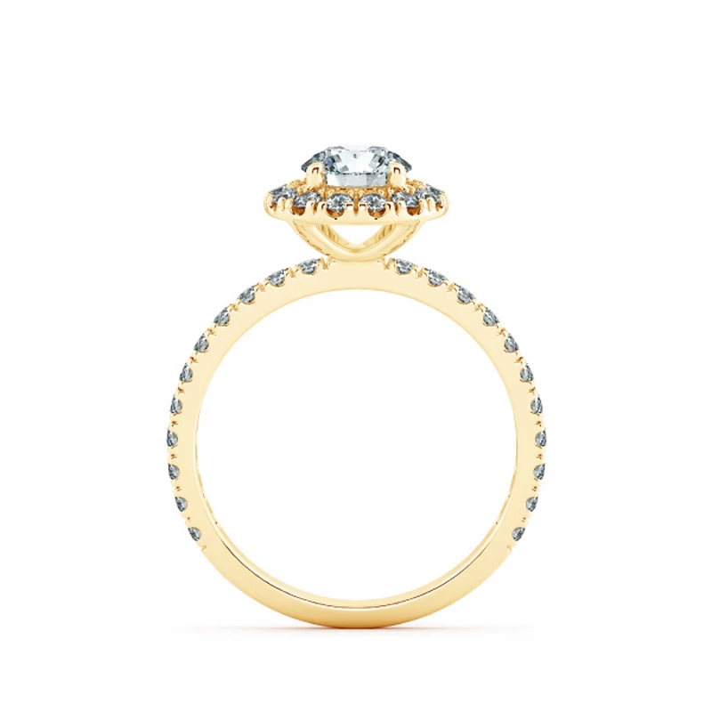 Round Halo Engagement Ring with Eternity Band NCH2201 5