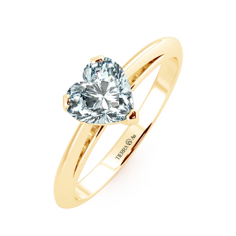 Solitaire Engagement Ring with Shiny Band NCH8401 3