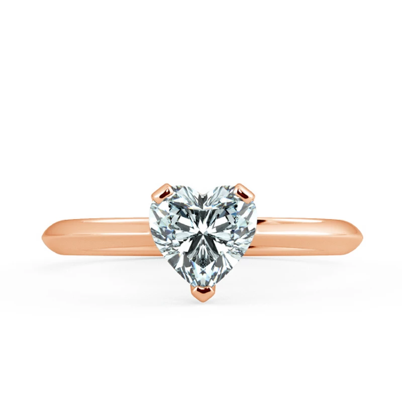 Solitaire Engagement Ring with Shiny Band NCH8401 2