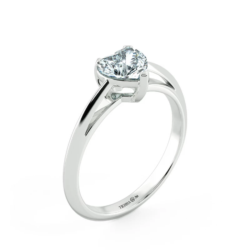 Solitaire Engagement Ring with Shiny Band NCH8401 4