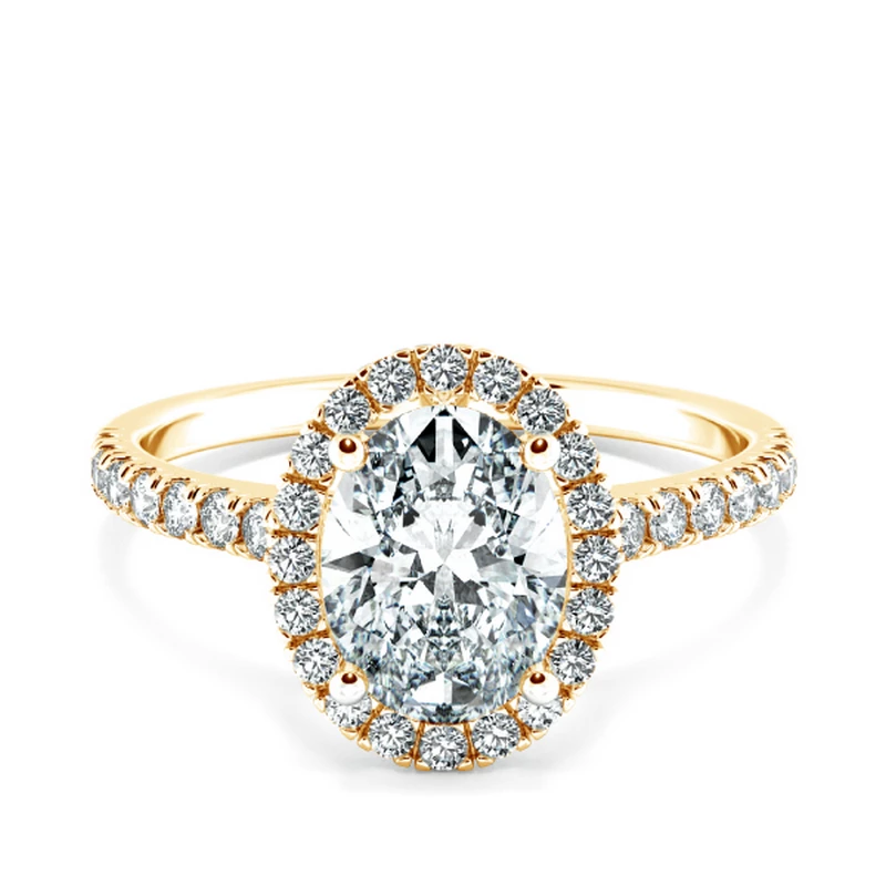 Nhẫn cầu hôn kim cương Halo đai tấm NCH8501 1