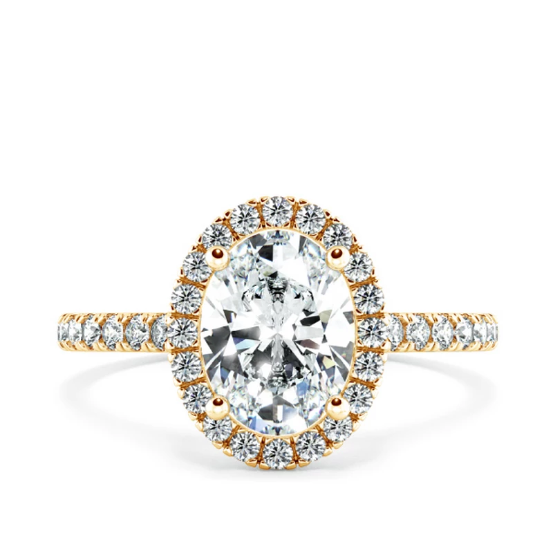 Nhẫn cầu hôn kim cương Halo đai tấm NCH8501 2