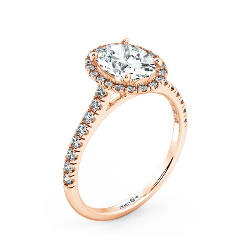 Nhẫn cầu hôn kim cương Halo đai tấm NCH8501 4