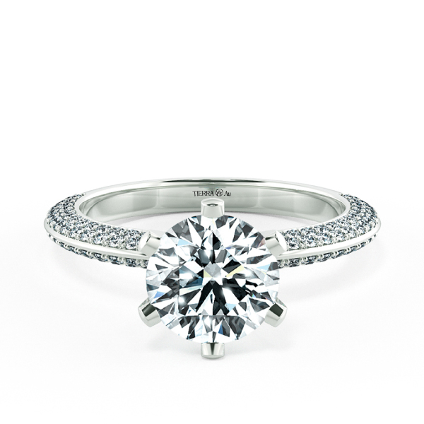 Tiffany Engagement Ring with Full Eternity at Prong and Shoulder NCH1201 1