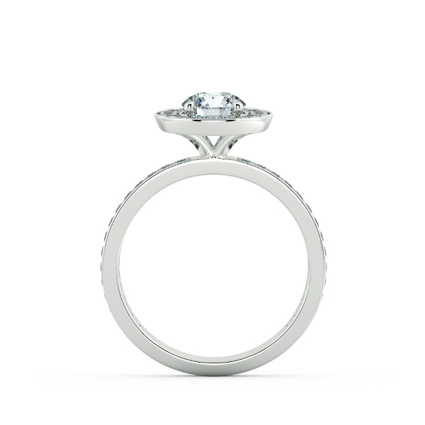 Halo Engagment Ring with Eternity Band and Halo Has Pedestal NCH2203 5