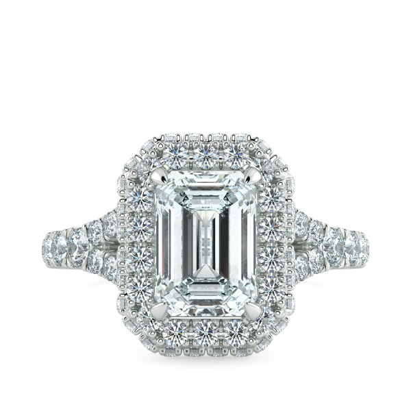 Nhẫn kim cương Halo Emerald NKC8204 2