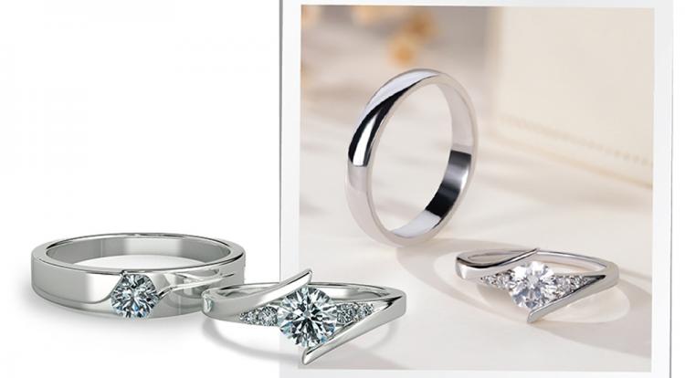 Top mẫu nhẫn cặp kim cương đẹp nhất năm gắn kết tình yêu đôi lứa | Vô vàn mẫu nhẫn cầu hôn đang được ưu đãi ngay 3 triệu đồng (*)