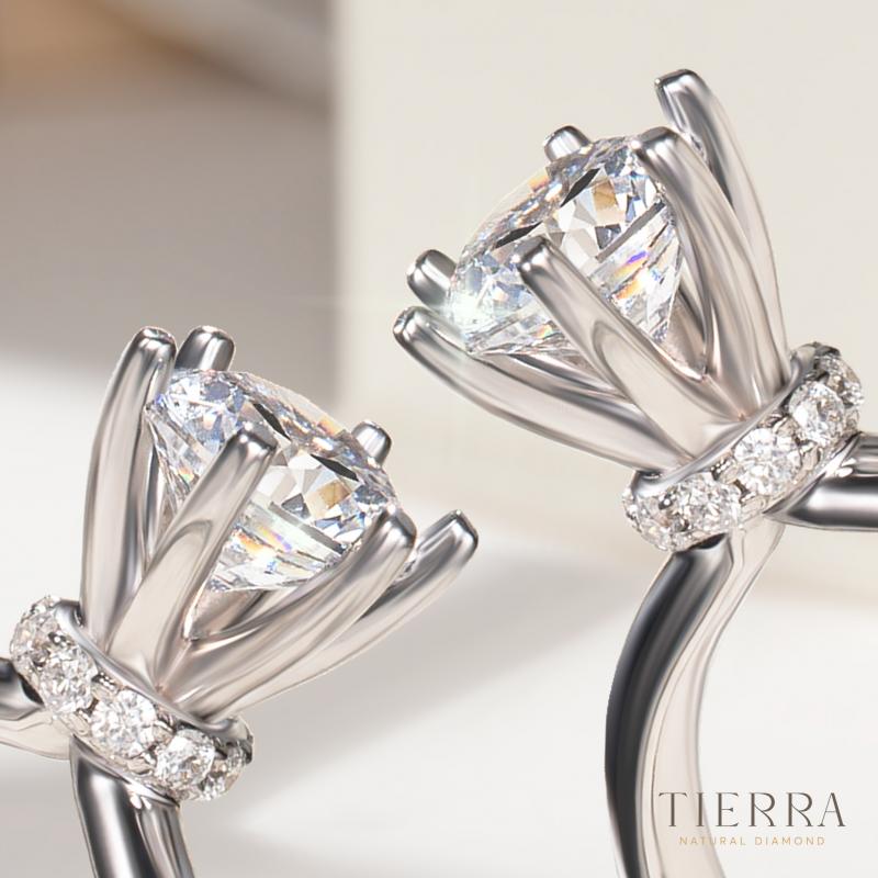 Mẫu nhẫn kim cương tự nhiên từ Tierra