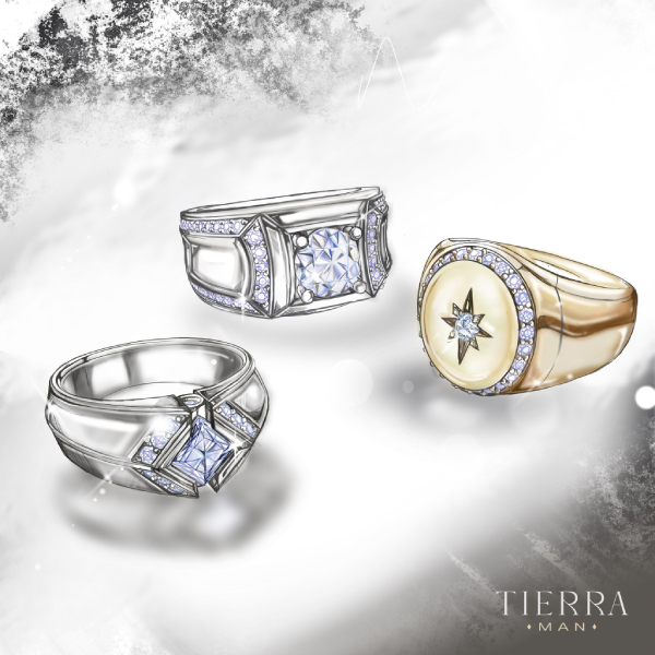 Thiết kế nhẫn kim cương nam đẹp tại Tierra