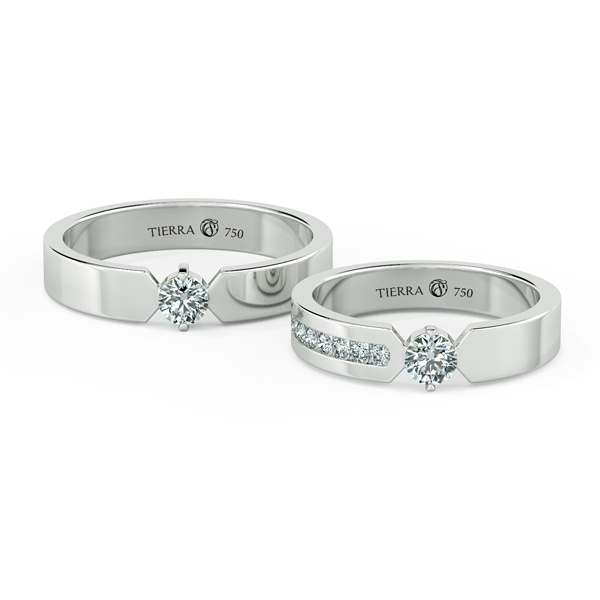Cặp nhẫn cưới kim cương vàng trắng NCC3012