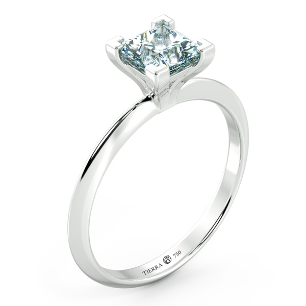 Nhẫn kim cương Solitaire đơn giản tinh tế