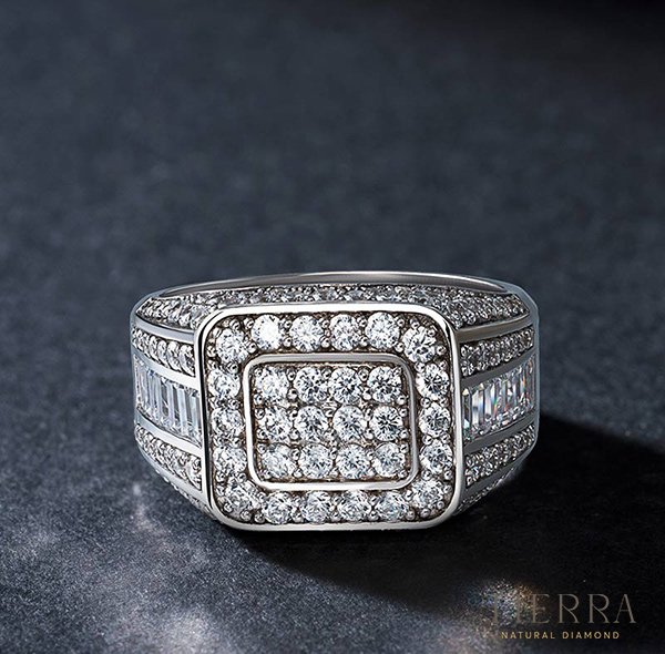 Mẫu nhẫn kim cương nam đẹp NNA2301 giúp các quý ông thêm phần sang trọng