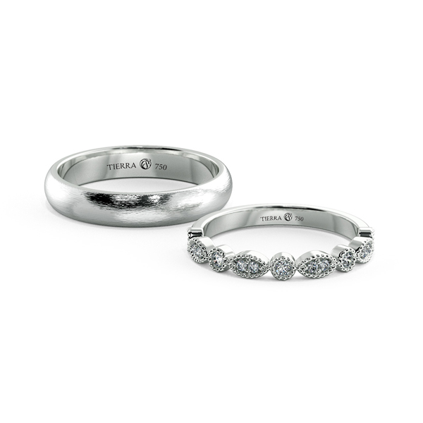 Cặp nhẫn cưới kim cương Eternity NCC0009