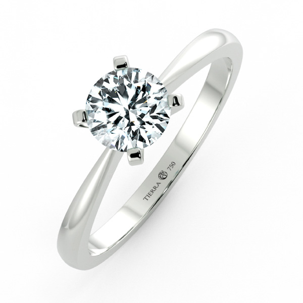 Four Prongs Solitaire Peg-head Engagement Ring NCH1103 3