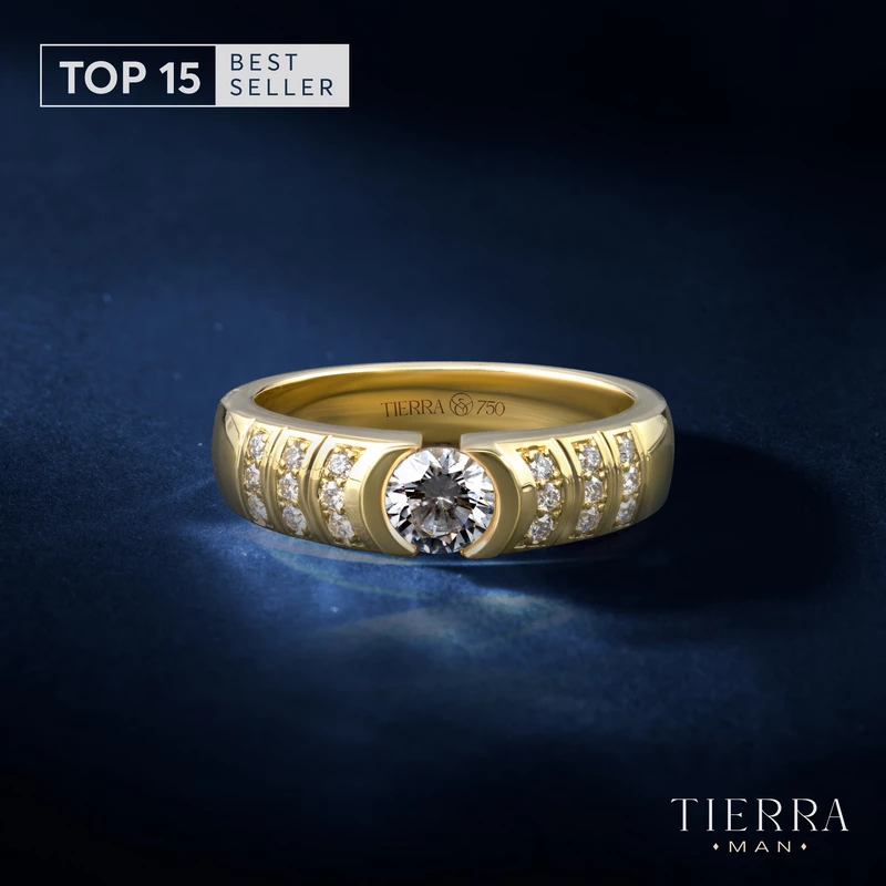 Nhẫn nam vàng vàng kim cương NNA3201 - Top 15 Best Seller