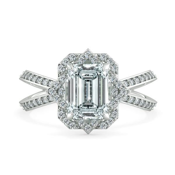 Nhẫn kim cương Shape of Emerald NKC8207 2