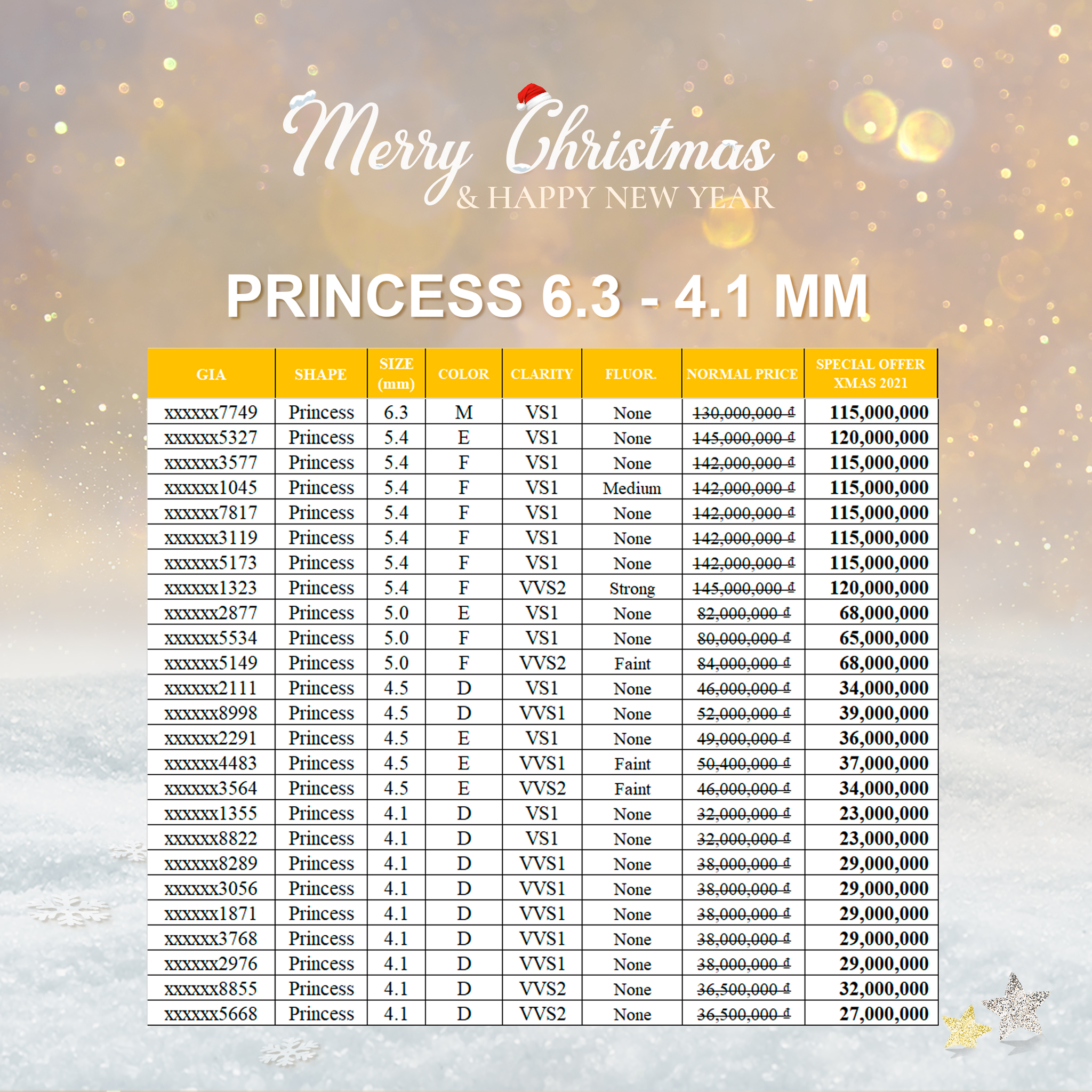 Diamond offer with a total value of over 2 billion VND - Celebrate Christmas and New Year in your style! - 2
