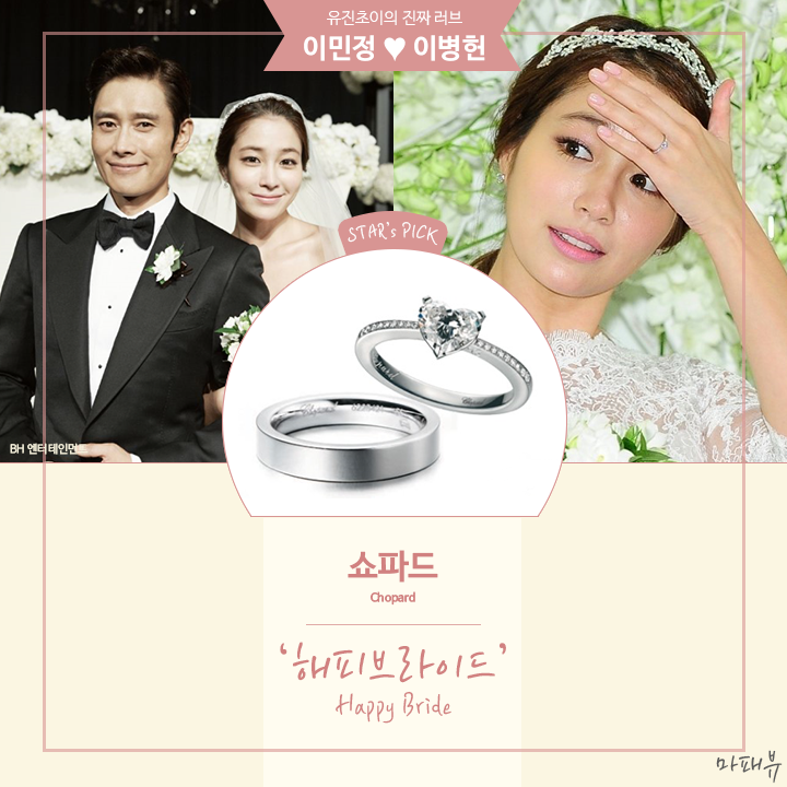 Nhẫn cưới của Lee Min Jung và Lee Byung Hun là chiếc nhẫn 'Cô dâu hạnh phúc'