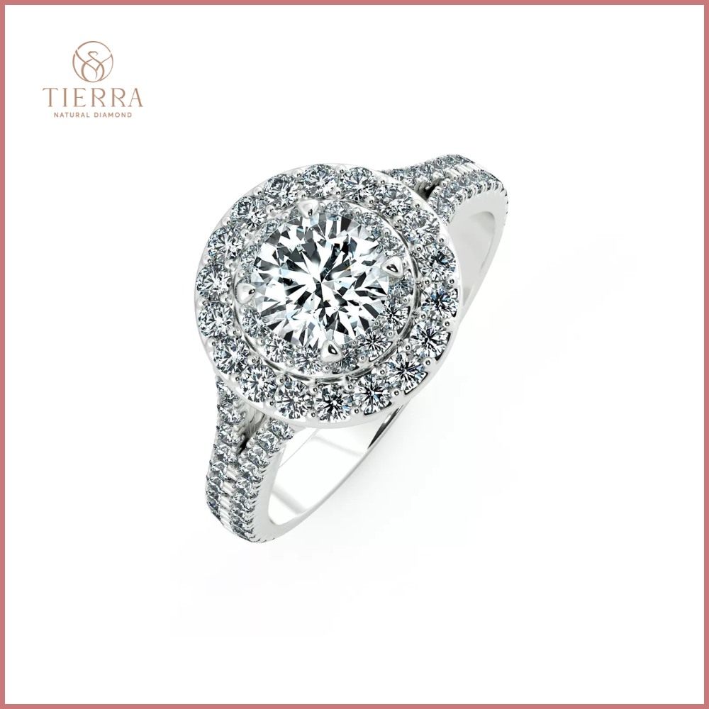 Nhẫn Double Halo - Nhẫn kim cương của sự quý tộc và quyền lực 6 Nhẫn Double Halo tròn NKC2301